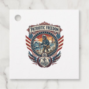 Patriotic Beachcomber Vector Graphic Tee_1 Favour Tags