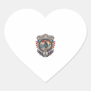 Patriotic Beachcomber Vector Graphic Tee_1 Heart Sticker