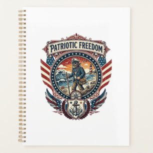Patriotic Beachcomber Vector Graphic Tee_1 Planner