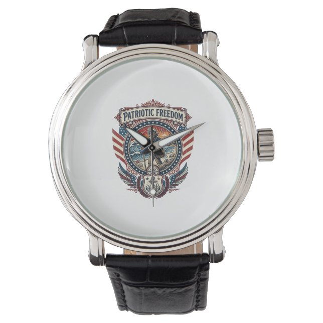 Patriotic Beachcomber Vector Graphic Tee_1 Watch (Front)
