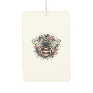 Patriotic Bee Vintage Engraving Vector Design_1 Air Freshener