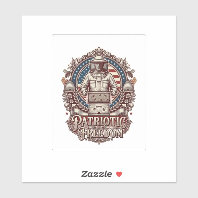 Patriotic Beekeeper Vector Graphic Tee (Sheet)