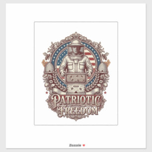 Patriotic Beekeeper Vector Graphic Tee