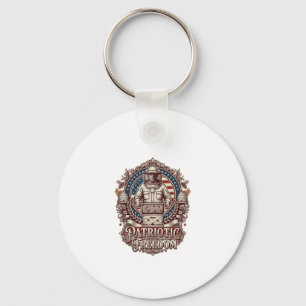 Patriotic Beekeeper Vector Graphic Tee Keychain