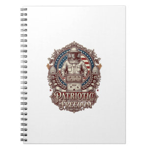Patriotic Beekeeper Vector Graphic Tee Notebook