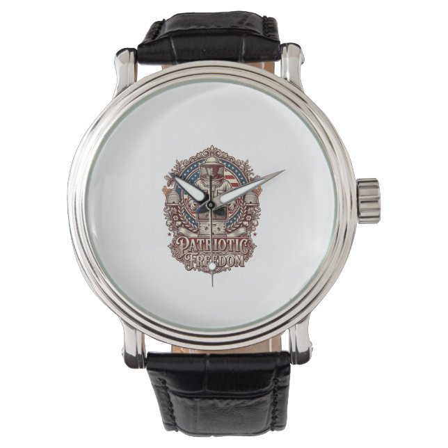 Patriotic Beekeeper Vector Graphic Tee Watch (Front)