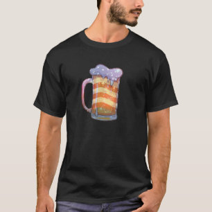Patriotic Beer Mug American Flag July 4th Brewer D T-Shirt