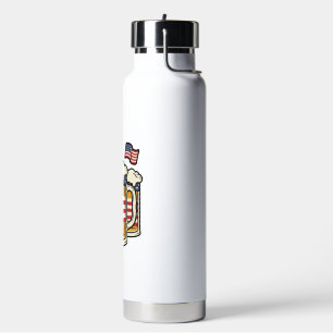 Patriotic Beer Mug Vintage Vector Design_1 Water Bottle