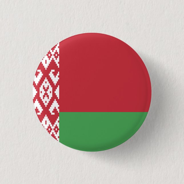 Patriotic Belarusian Flag 1 Inch Round Button (Front)