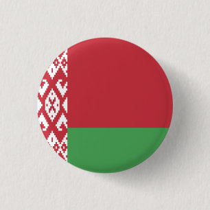 Patriotic Belarusian Flag 1 Inch Round Button
