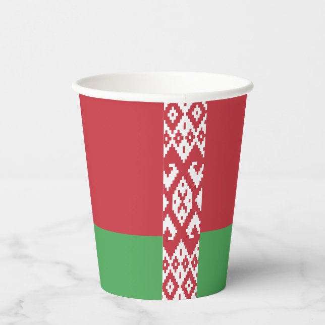 Patriotic Belarusian Flag Paper Cups (Right)