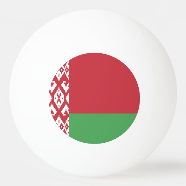 Patriotic Belarusian Flag Ping Pong Ball (Back)