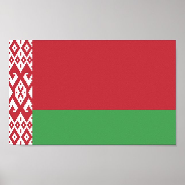 Patriotic Belarusian Flag Poster (Front)