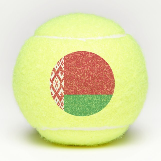 Patriotic Belarusian Flag Tennis Balls (Front)
