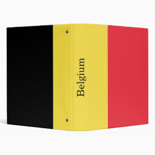 Patriotic Belgian Flag 3 Ring Binder