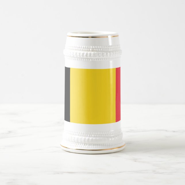 Patriotic Belgian Flag Beer Stein (Center)