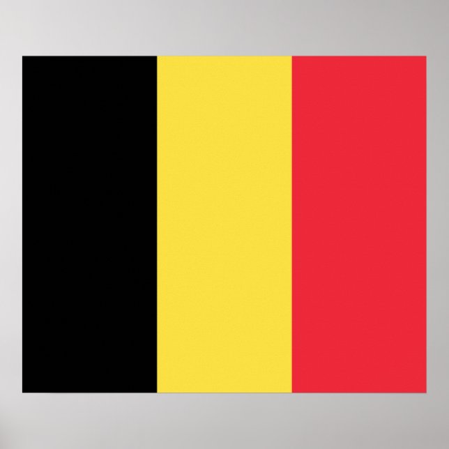 Patriotic Belgian Flag Poster (Front)