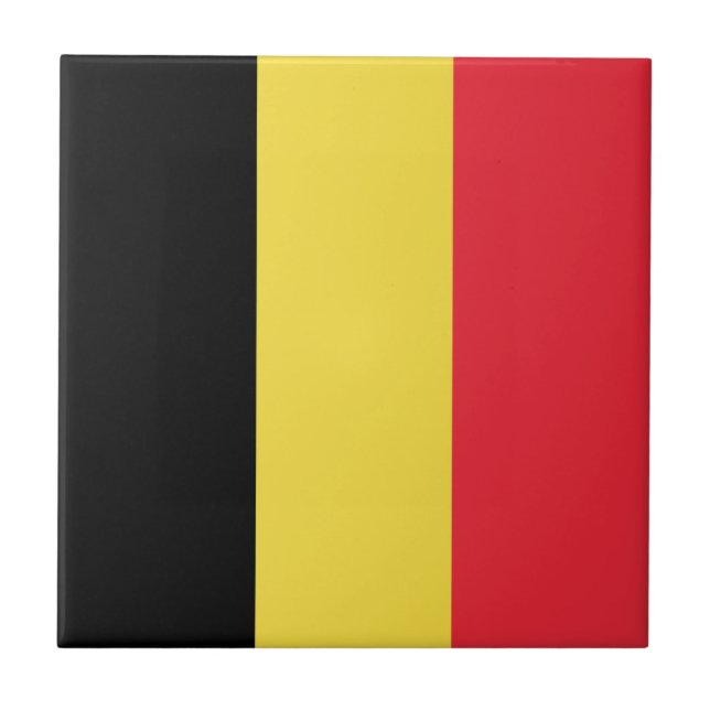 Patriotic Belgian Flag Tile (Front)
