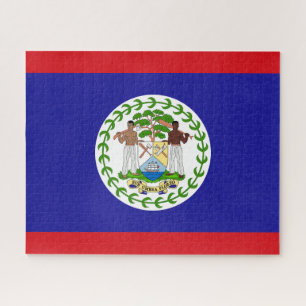 Patriotic Belizean Flag Jigsaw Puzzle