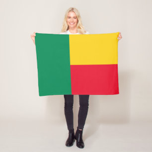 Patriotic Benin Flag Fleece Blanket