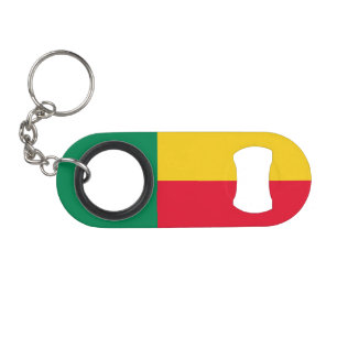 Patriotic Benin Flag Keychain Bottle Opener