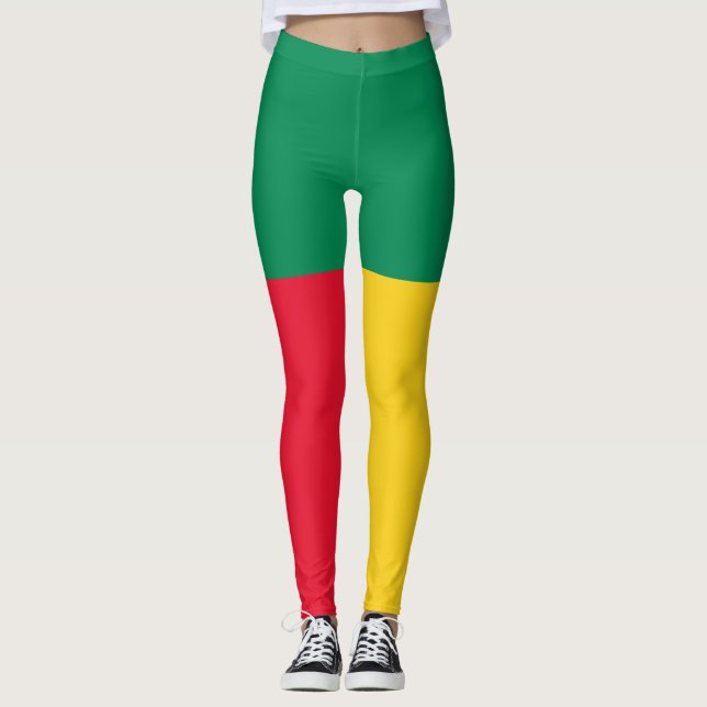 Patriotic Benin Flag Leggings (Front)