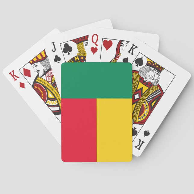 Patriotic Benin Flag Playing Cards (Back)