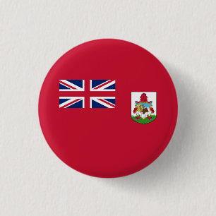 Patriotic Bermuda Flag 1 Inch Round Button