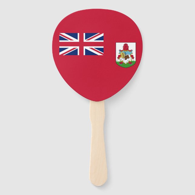 Patriotic Bermuda Flag Hand Fan (Front)