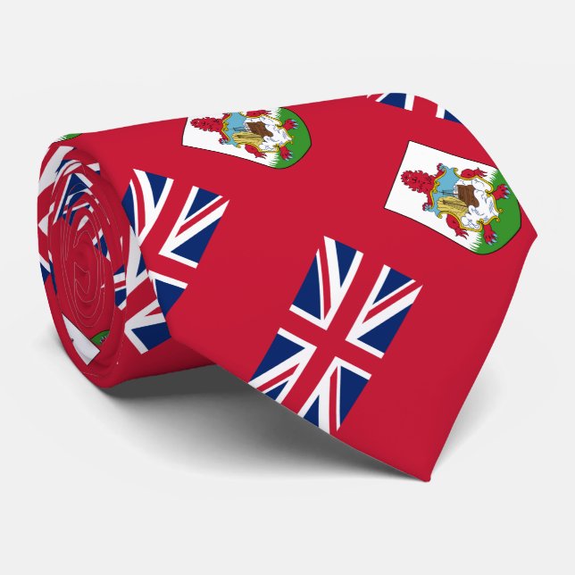 Patriotic Bermuda Flag Tie (Rolled)
