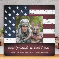 Patriotic Best FRIEND Best DAD Military Dog Photo