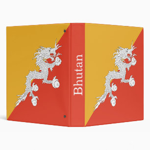 Patriotic Bhutan Flag Binder