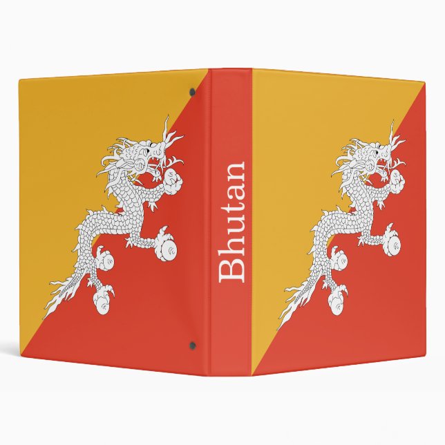 Patriotic Bhutan Flag Binder (Background)