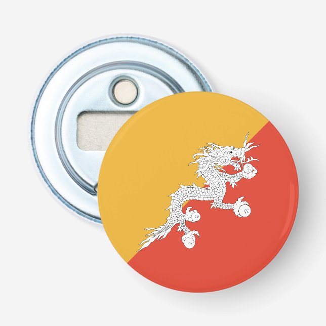 Patriotic Bhutan Flag Bottle Opener (Front)