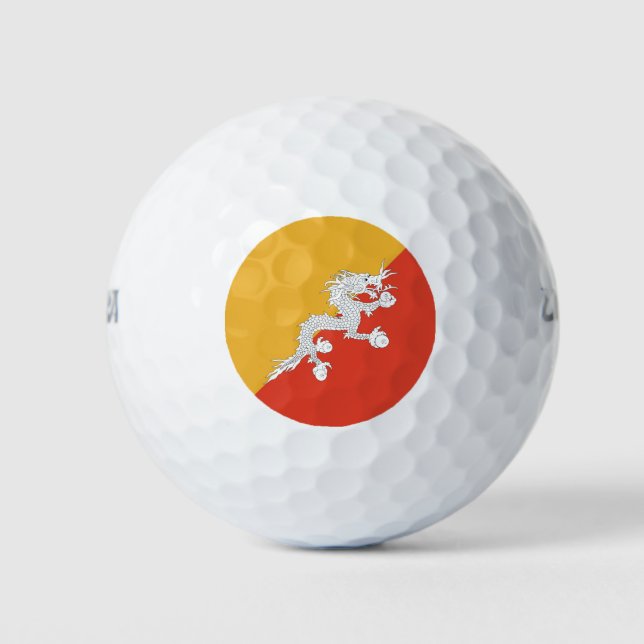 Patriotic Bhutan Flag Golf Balls (Front)
