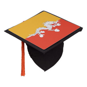 Patriotic Bhutan Flag Graduation Cap Topper