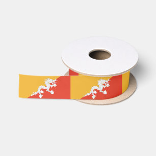 Patriotic Bhutan Flag Satin Ribbon