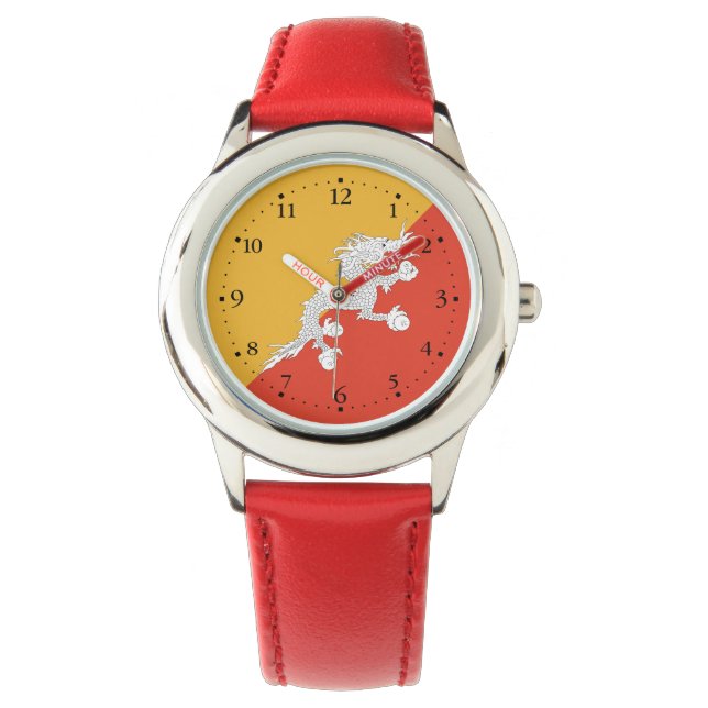 Patriotic Bhutan Flag Watch (Front)