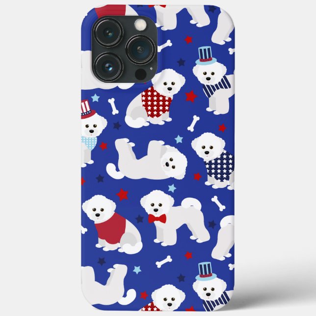 Patriotic Bichon Frise Case-Mate iPhone Case (Back)