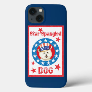 Patriotic Bichon Frise iPhone 13 Case