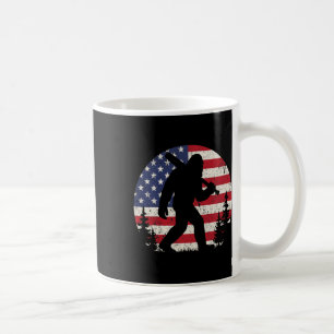 Patriotic Bigfoot Baseball American Usa Flag 4th O Coffee Mug
