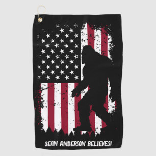Patriotic Bigfoot  Golf Towel