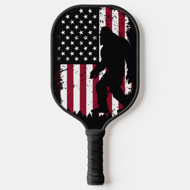 Patriotic Bigfoot  Pickleball Paddle (Front)