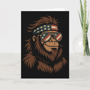 Patriotic Bigfoot Usa Ndana Sungles 4th Of July 25 Card