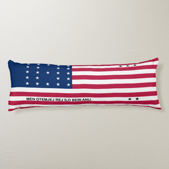 Patriotic Bikini Atoll Flag Body Pillow (Back)