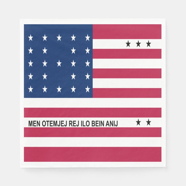 Patriotic Bikini Atoll Flag Napkin (Front)