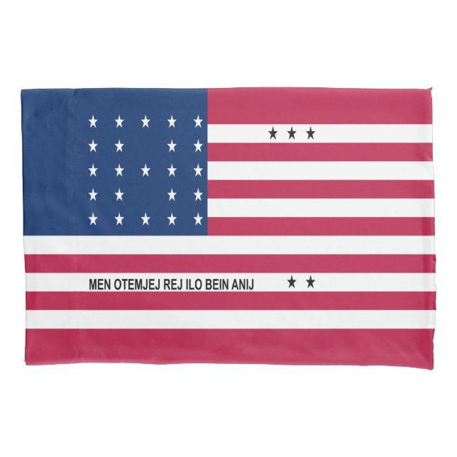 Patriotic Bikini Atoll Flag Pillowcase (Front)