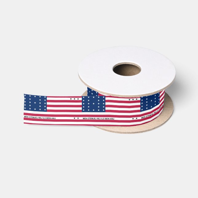 Patriotic Bikini Atoll Flag Satin Ribbon (Spool)