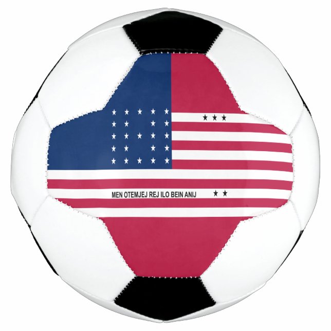 Patriotic Bikini Atoll Flag Soccer Ball (Front)