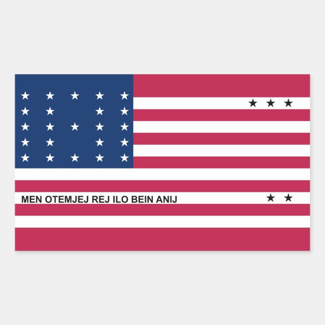 Patriotic Bikini Atoll Flag Sticker (Front)